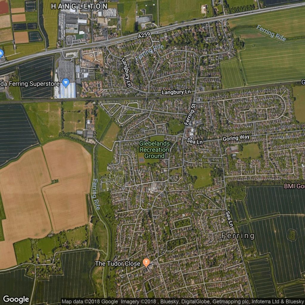 Glebelands location map Ferring Parish Council